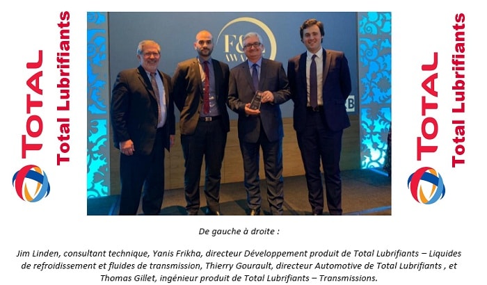 Total Lubrifiants reçoit un prix international pour sa gamme innovante TOTAL QUARTZ EV FLUID