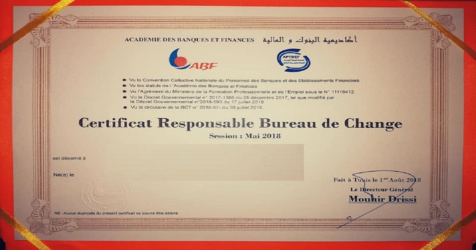 L'ABF Lance la formation du Certificat « Responsable Bureau de Change »