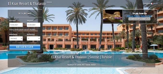 Hôtel ELKSAR : appel d’offres pour la cession de la société Hôtel EKSAR