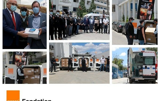 Orange Tunisie fait don d’une ambulance, de 200 tablettes et de 50 ordinateurs au Ministère de la Santé