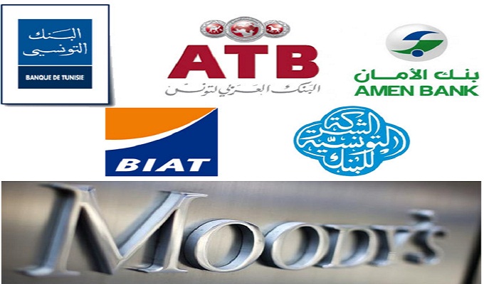 Moody's: La note de 5 banques tunisiennes sous examen pour dégradation