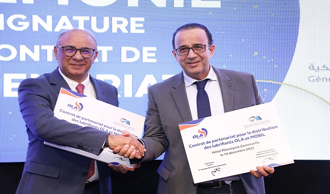OLA Energy Tunisie et GAM Tunisie signent un contrat de partenariat pour la distribution des lubrifiants