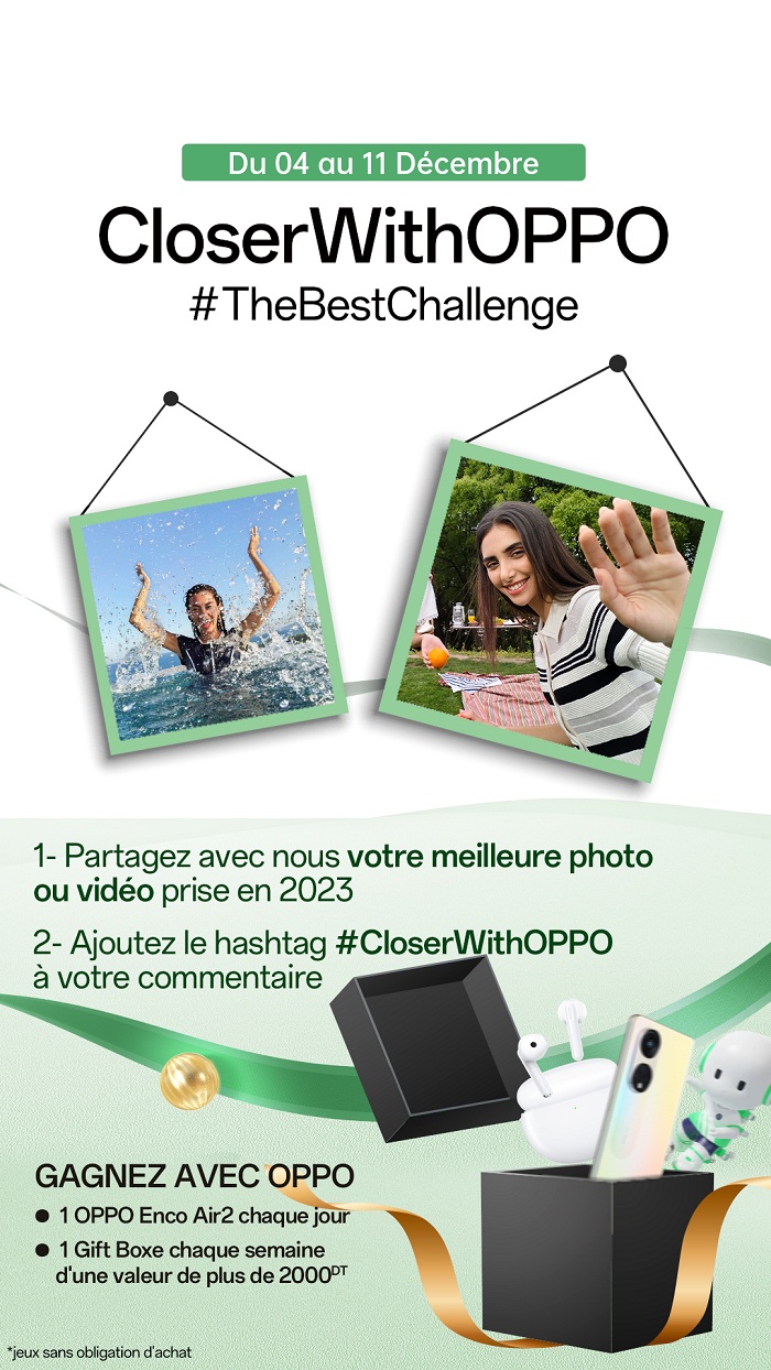 OPPO Tunisie fête la fin d’année avec plein de jeux et de cadeaux 
