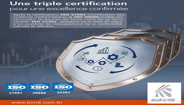 La Bourse de Tunis : Première Entreprise Tunisienne certifiée ISO 22301