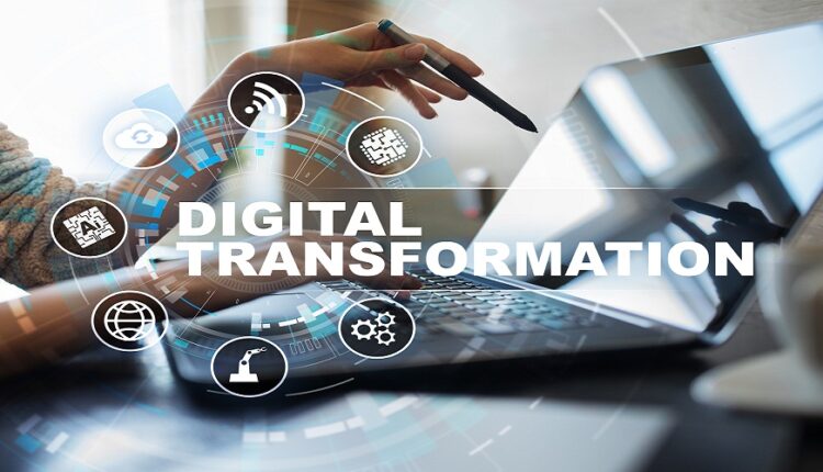 digital transformation, concept of digitization of business processes and modern technology.