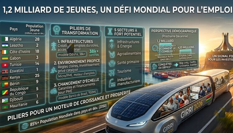 1,2 milliard de jeunes, un défi mondial pour l'emploi